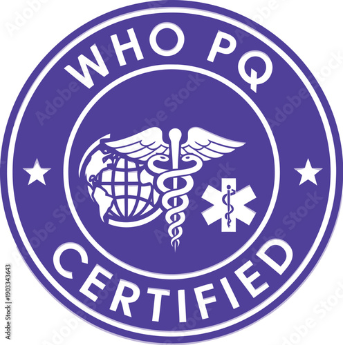 WHO PQ Certified Seal for Quality Assurance in Healthcare Products
