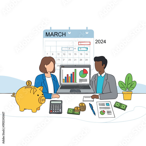 Business Planning and Finance Illustration