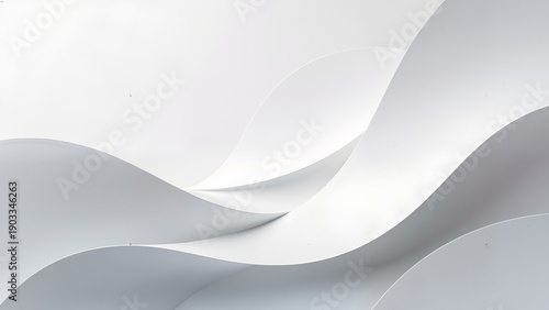 Abstract white curved forms
