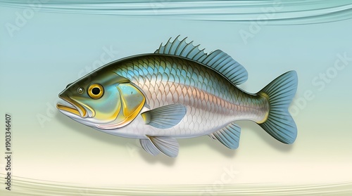 Highly Detailed Illustration of a Chub Fish