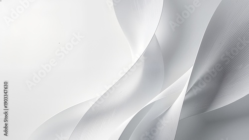 Abstract white flowing forms
