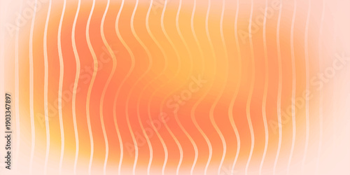 Seamless abstract vector illustration featuring bright orange and yellow wavy lines in a geometric pattern of hot flickering flame motion on a decorative light textured backdrop