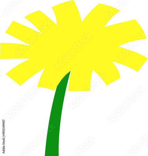 심플한 노란 민들레꽃 풀꽃 봄 장