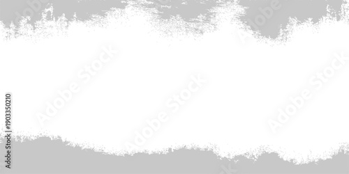 Vintage winter illustration of a snowflake border and blue frost pattern framing a Christmas tree within a snowy forest background for a holiday card design