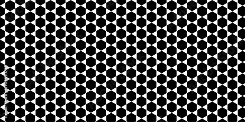 A seamless black and white metal grid background featuring a geometric mesh texture with a circular dot pattern for a modern vector wallpaper design