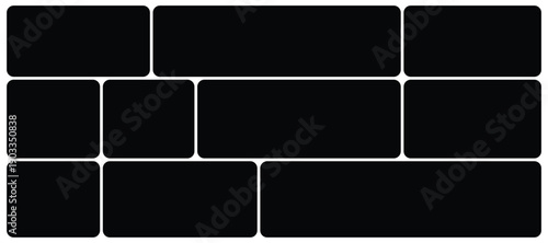 Modern bento grid abstract layout vector for app layout, 