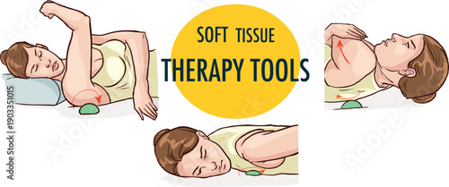 Soft Tissue Therapy Vector Illustration