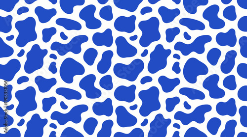 Abstract blue and white irregular blob pattern suitable for backgrounds, textures, wallpapers, and design projects.