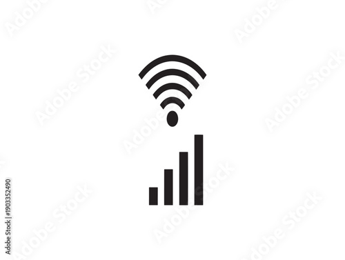 Wifi signal strength indicator with graph bars