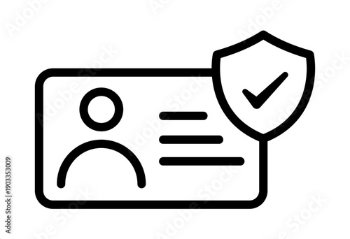 Personal data privacy and security icon. Data protection symbol