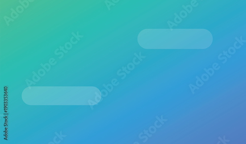 Blue green gradient abstract background with rounded shapes