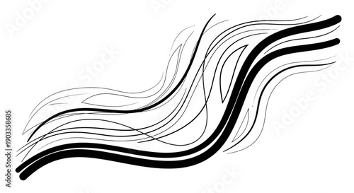 abstract black lines on white background