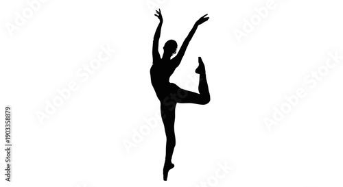 ballet dancer silhouette, woman in dance pose