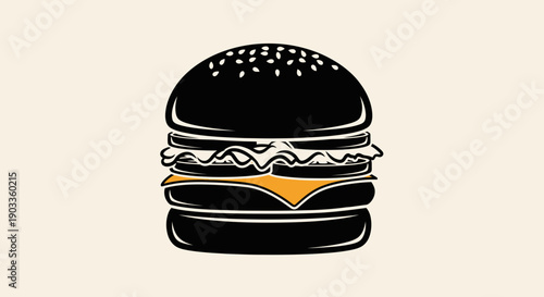 Delicious burger with cheese