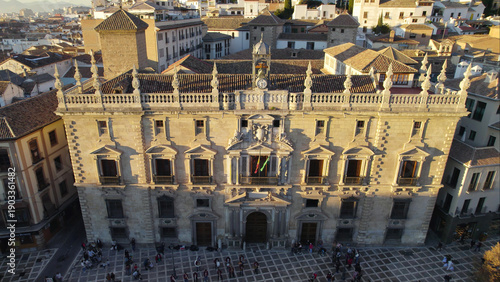 Photos Aerial Drone View of Royal Chancellery of Granada, Spain