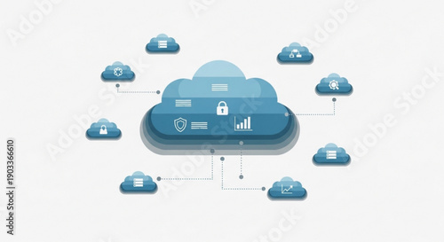 Modern cloud computing system with secure data storage and servers