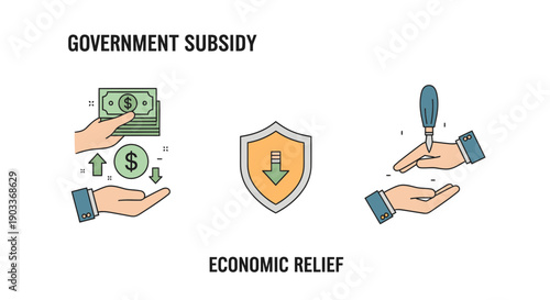 Government Subsidy and Economic Relief Illustrative Concepts of Financial Support, Policy, and Protection for Economic Stability