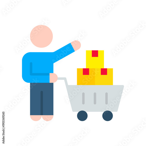 Consumers flat icon  Vector Illustration 