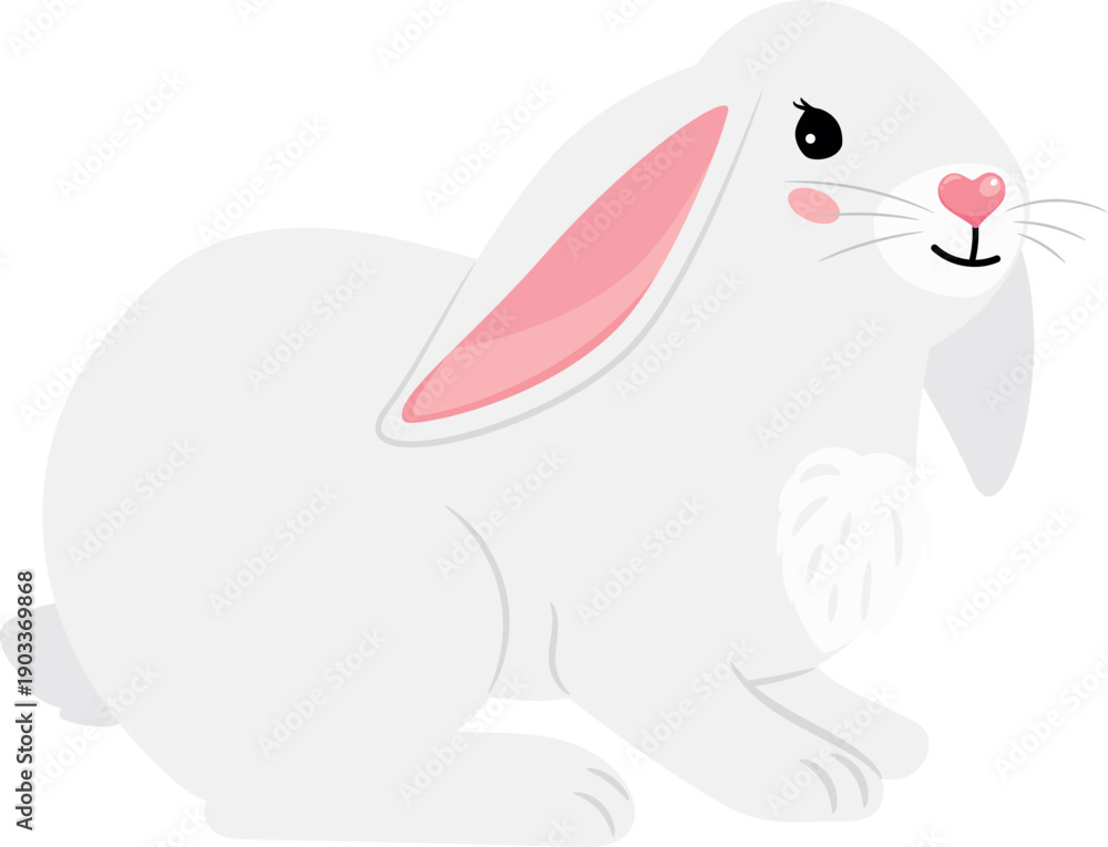 Fototapeta premium Spring holiday mascot. Easter bunny cartoon animal