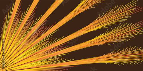 speed orange yellow light lines isolated on background stripe and radial effect style for manga speed frame, superhero action, explosion background
