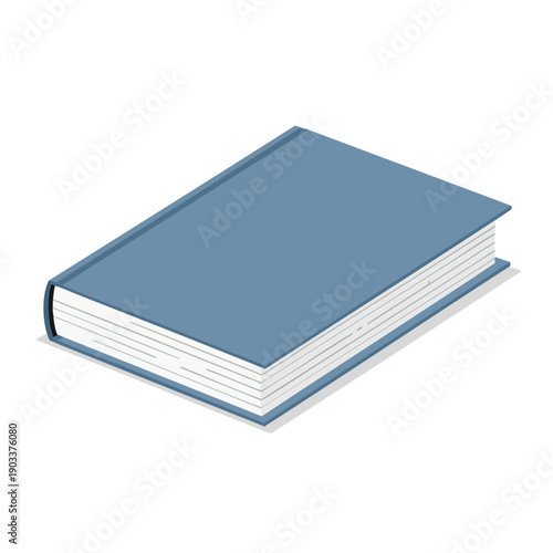 Blue Hardcover Book Illustration