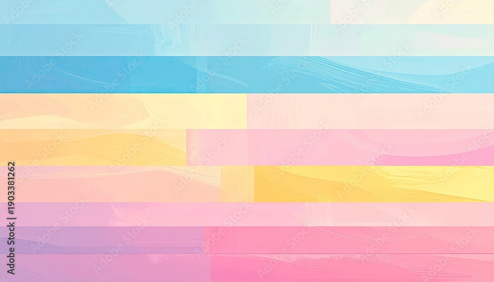 Obraz premium Pastel horizontal bands blend gentle watercolor hues
