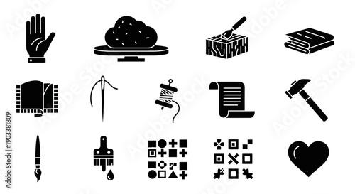 Black icons on white background 1.