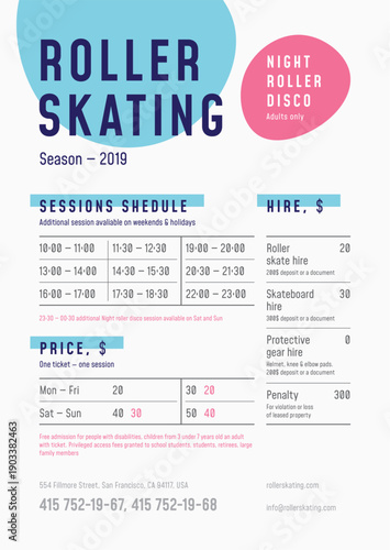 Roller Schedule Poster