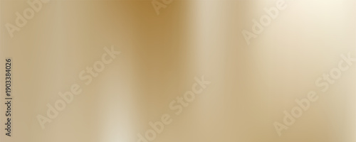 Beige gradient background with gold accents creates elegant cream studio backdrop. Soft tan color transitions blend warm luxury tones into smooth beige surface. Vector illustration.