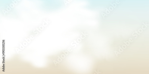Dreamy sunset sky with fluffy clouds and warm gradient colors. Soft pastel background ideal for spring banners, beach scenes, and vibrant summer landscape illustrations. Vector illustration.