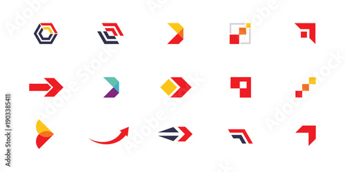Modern Growth Arrow Profit Logo Collection for Finance, Investment, Business Success and Corporate Branding