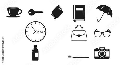 Collection of everyday personal items.