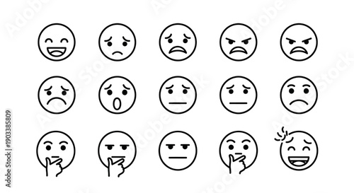 Collection of various emoticon faces 1.