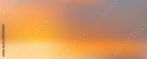 Abstract gradient backdrop featuring yellow to orange sunset tones. Smooth pastel texture with soft light transitions ideal for spring and summer projects. Vector illustration.