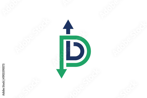 Modern Letter D Swap Arrow Logo for Business Exchange and Digital Branding