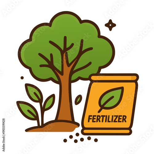 Tree Fertilizing Gardening Icon