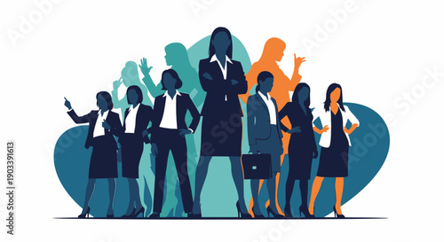 Celebrating International Women's Day with confident professionals in business attire