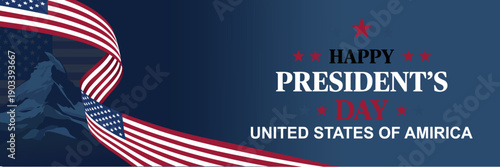 Happy Presidents Day United States Of America Design Background Illustration