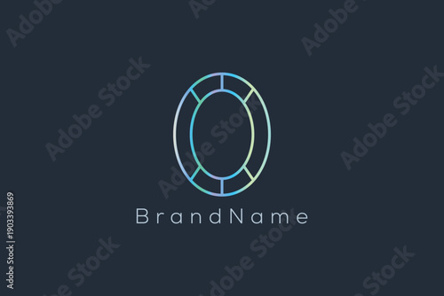 Elegant Oval Shape Crystal Logo for Luxury, Jewelry, and Premium Branding