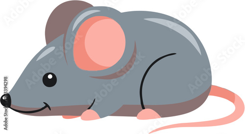 Cute Cartoon Mouse Character Design.