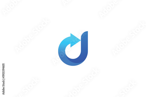 Letter D Arrow Logo for Corporate Identity and Startup Branding