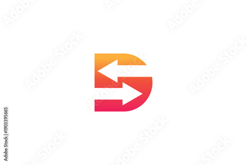 Modern Letter D Swap Arrow Logo Design for Business Growth and Corporate Branding