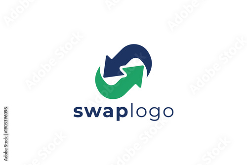 Modern Swap Arrow Logo Design for Business Exchange and Digital Branding