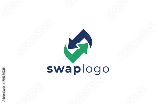 Modern Swap Arrow Logo Design for Business Exchange and Digital Branding