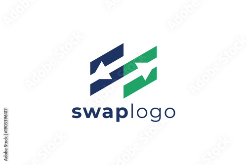 Modern Swap Arrow Logo Design for Business Exchange and Digital Branding