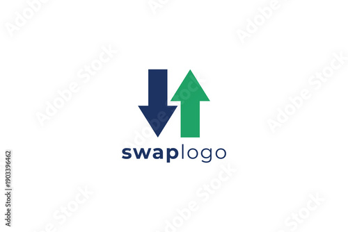 Modern Swap Arrow Logo Design for Business Exchange and Digital Branding