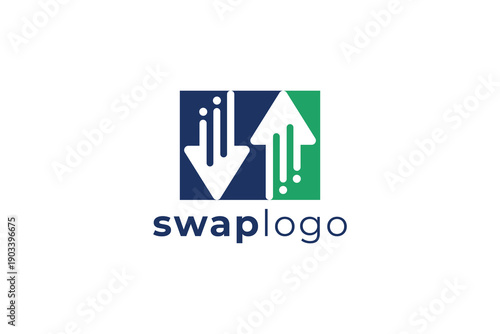 Modern Swap Arrow Logo Design for Business Exchange and Digital Branding