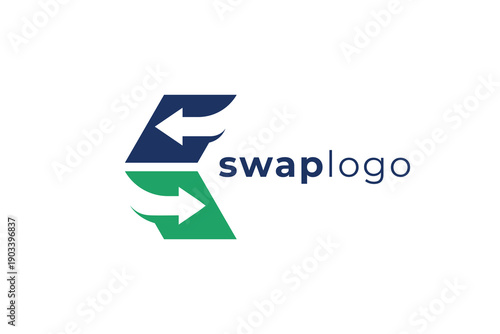 Modern Swap Arrow Logo Design for Business Exchange and Digital Branding