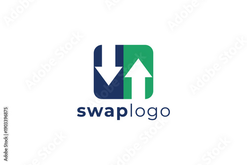 Modern Swap Arrow Logo Design for Business Exchange and Digital Branding