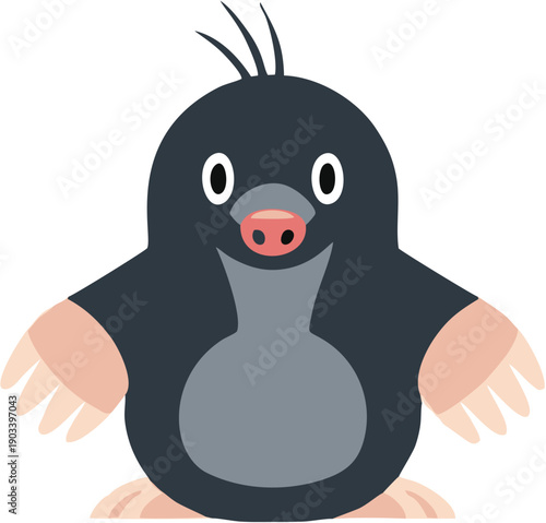 Mole Cartoon Character Illustration.